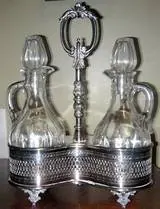 silverplated cruet set