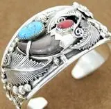 A typical Navajo jewelry bracelet