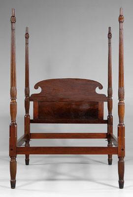 Federal bed, mahogany with reeded