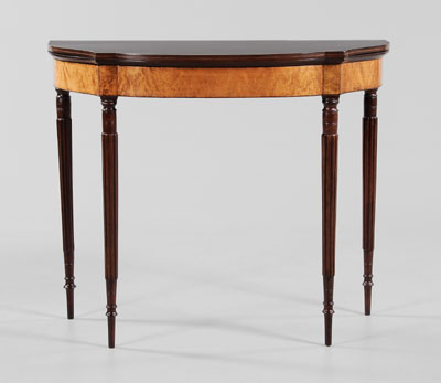 Federal Bird's-Eye Maple Card Table