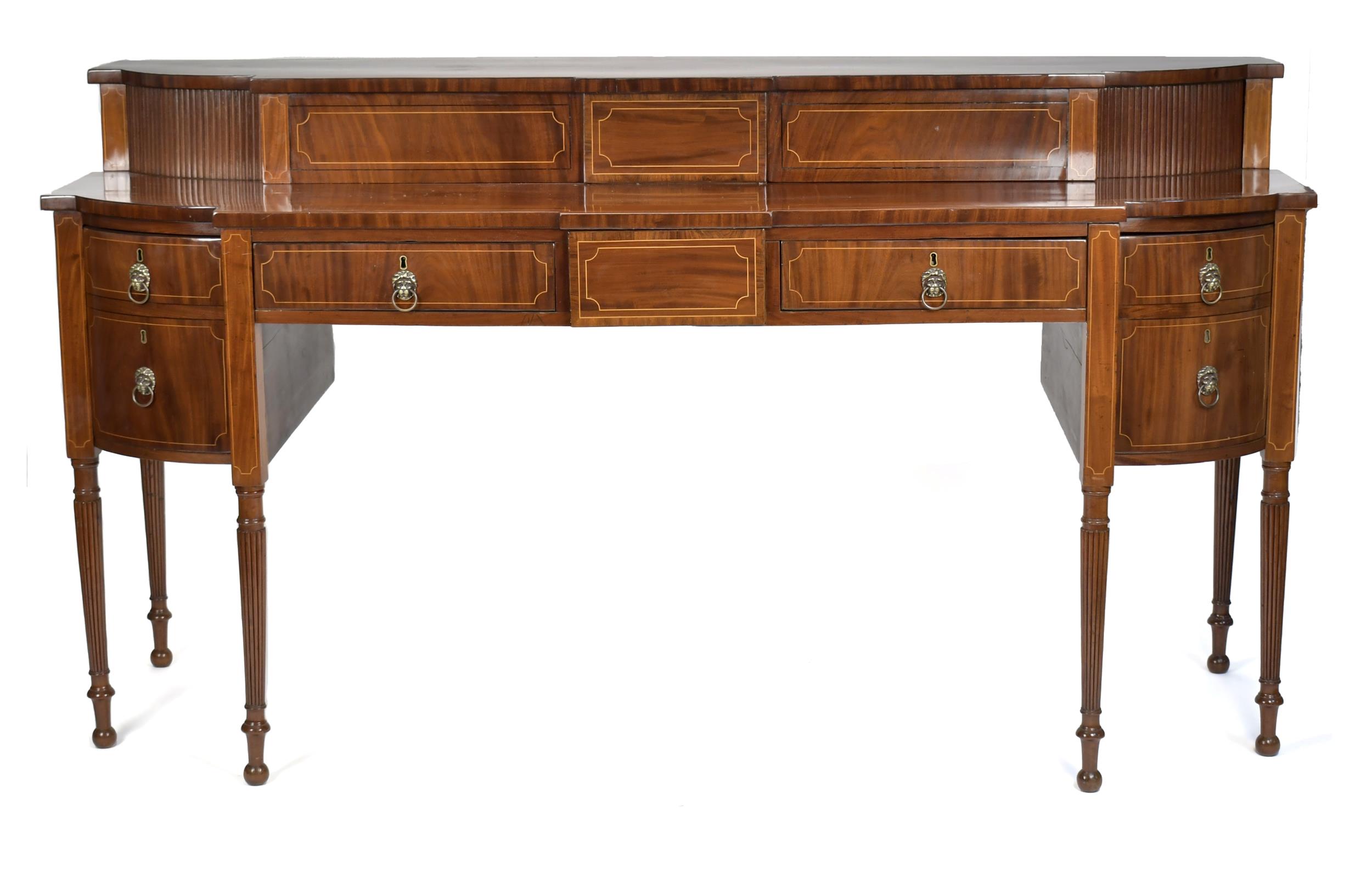 FEDERAL BOSTON INLAID MAHOGANY