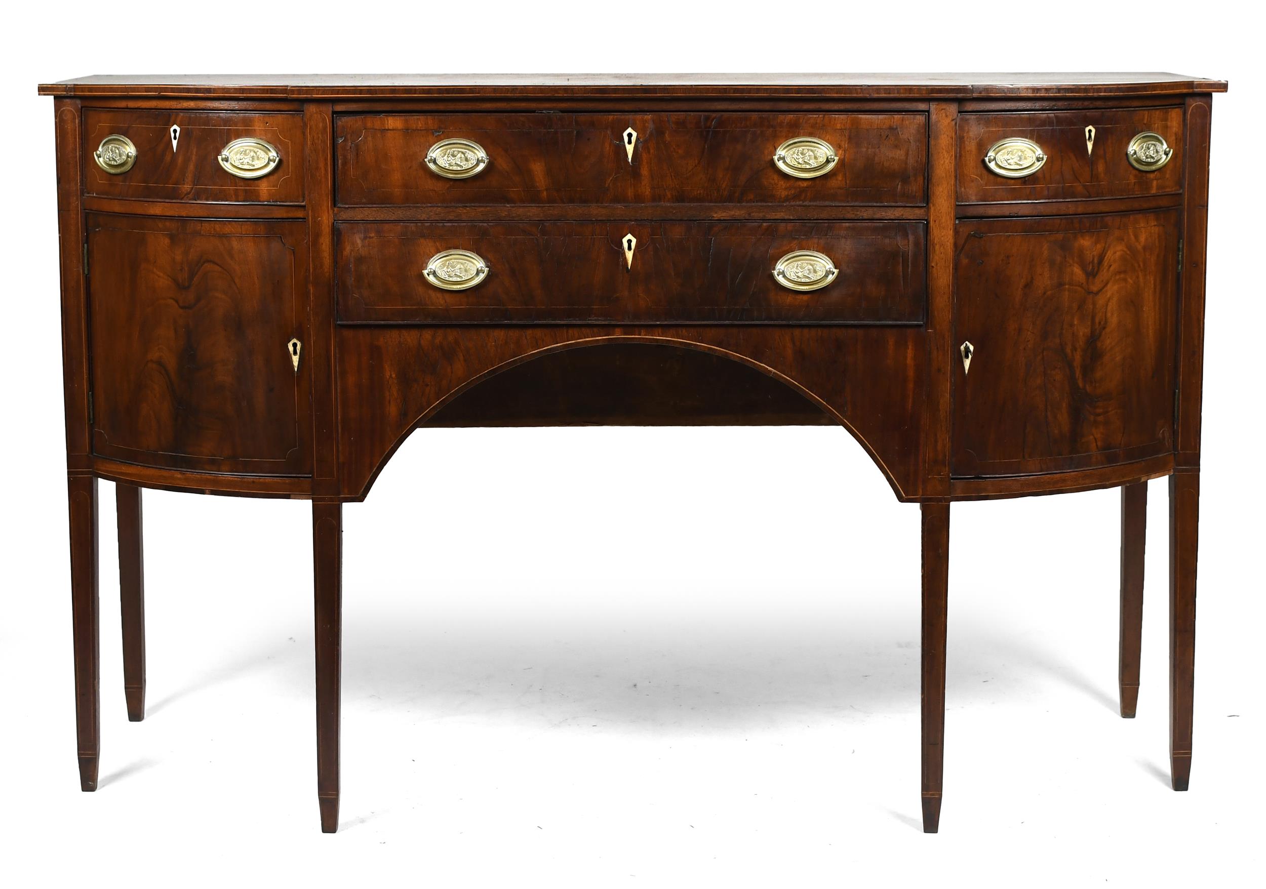 FEDERAL BOSTON INLAID MAHOGANY
