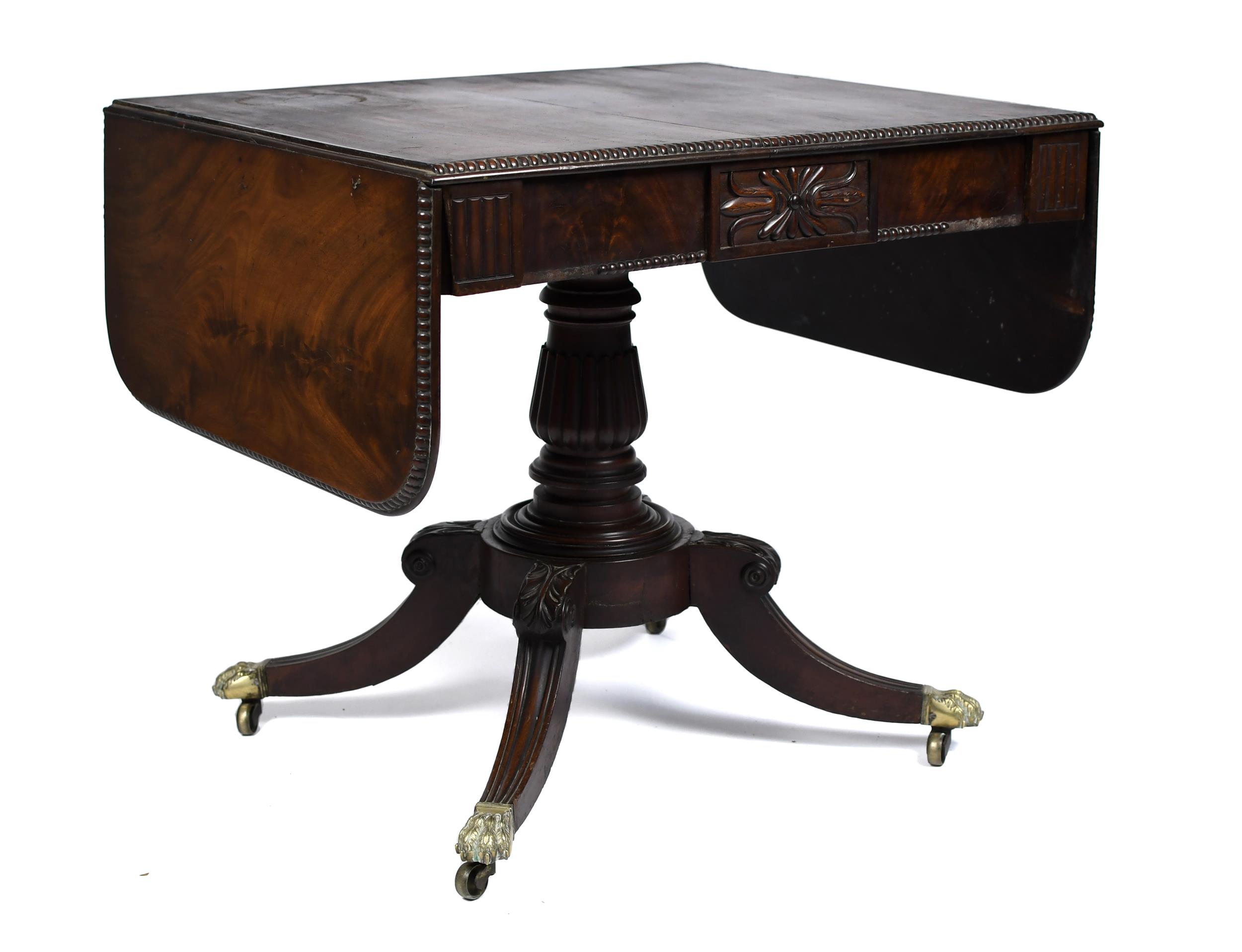FEDERAL BOSTON MAHOGANY SOFA TABLE,