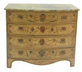 FEDERAL BOW FRONT FOUR DRAWER