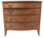 FEDERAL BOWFRONT CHEST, AMERIC