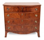 FEDERAL BOWFRONT CHEST LATE 18