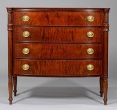 FEDERAL BOWFRONT CHEST OF DRAW