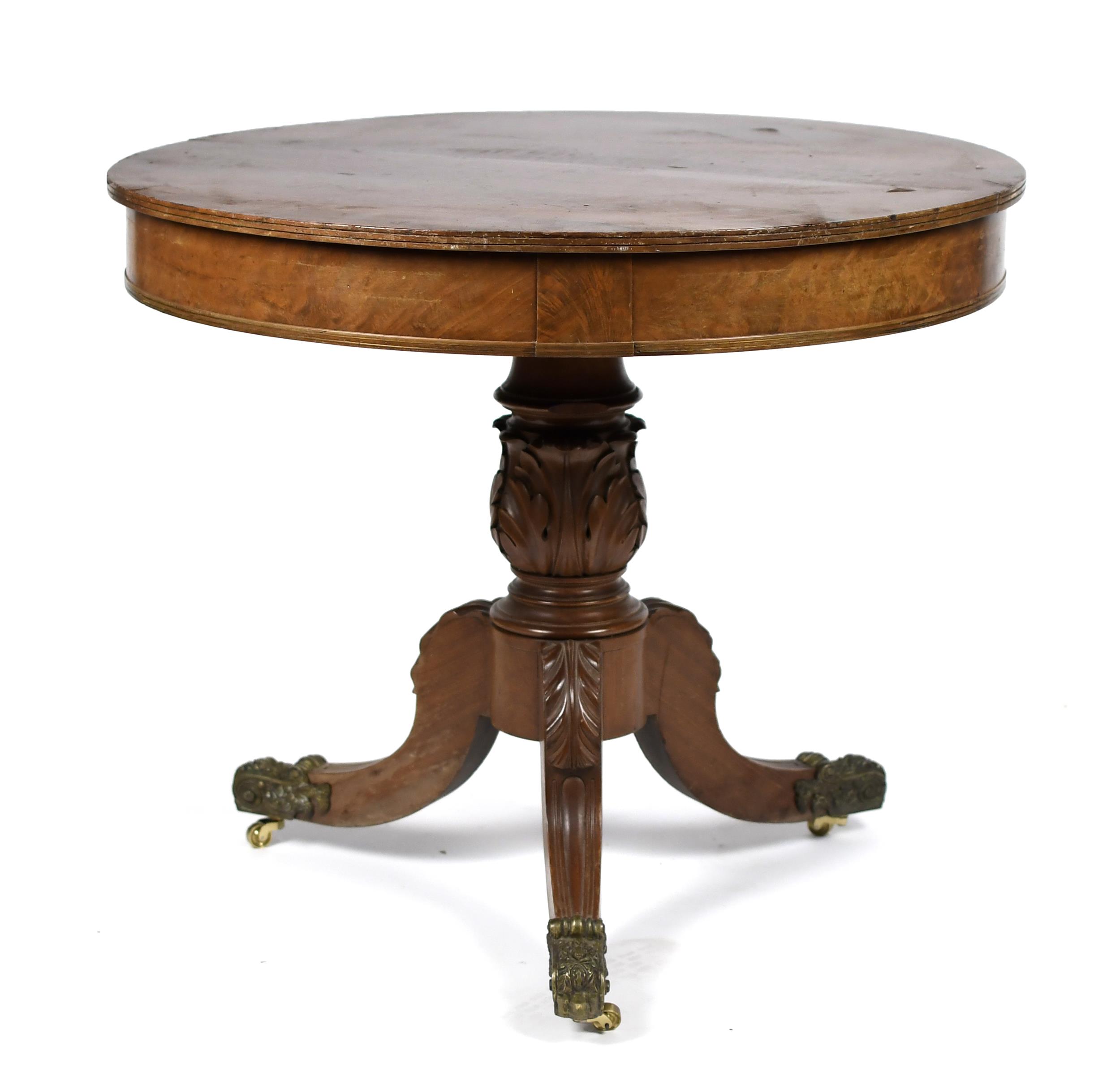FEDERAL BRASS INLAID MAHOGANY