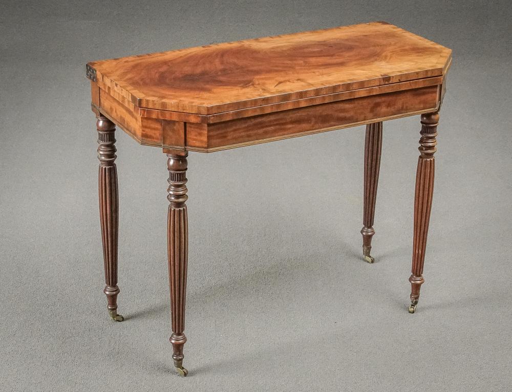 FEDERAL BRASS INLAID MAHOGANY