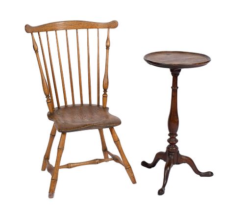 FEDERAL CANDLE STAND WITH WINDSOR