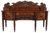 FEDERAL CARVED FIGURED MAHOGAN