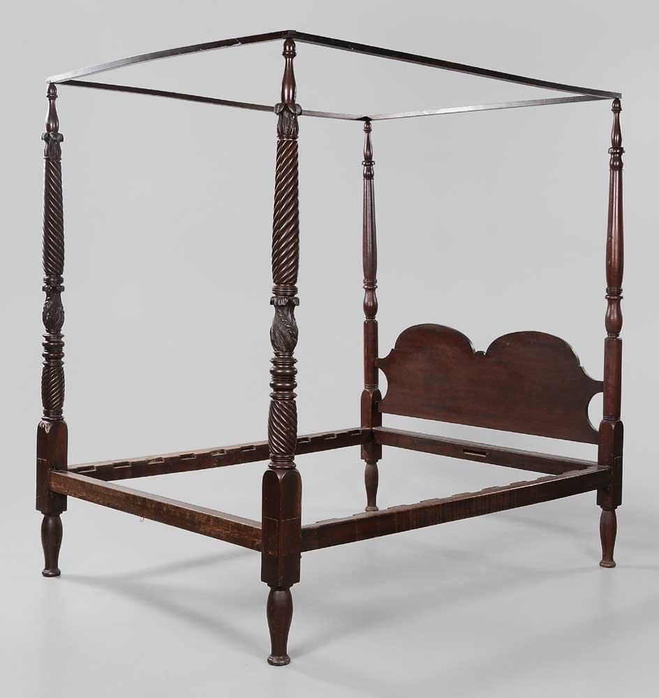 Federal Carved Mahogany Four-Poster