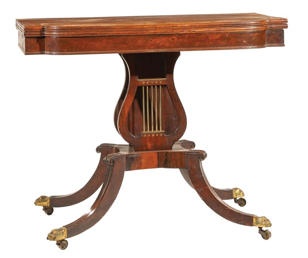 FEDERAL CARVED MAHOGANY GAMES