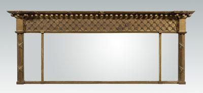 Federal carved overmantle mirror,