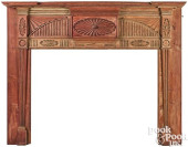 FEDERAL CARVED PINE MANTEL, CA