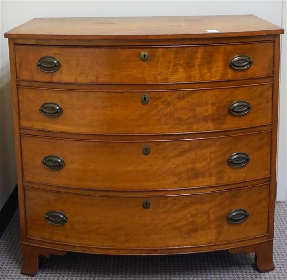 FEDERAL CHERRY BOW-FRONT CHEST OF
