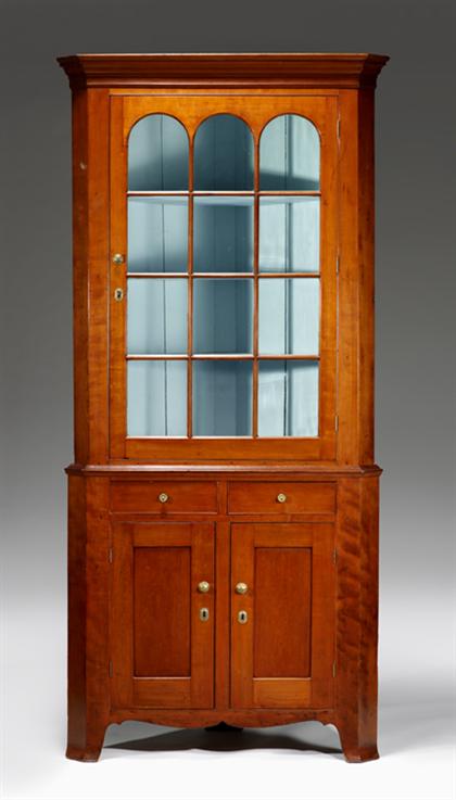 Federal cherry corner cupboard   