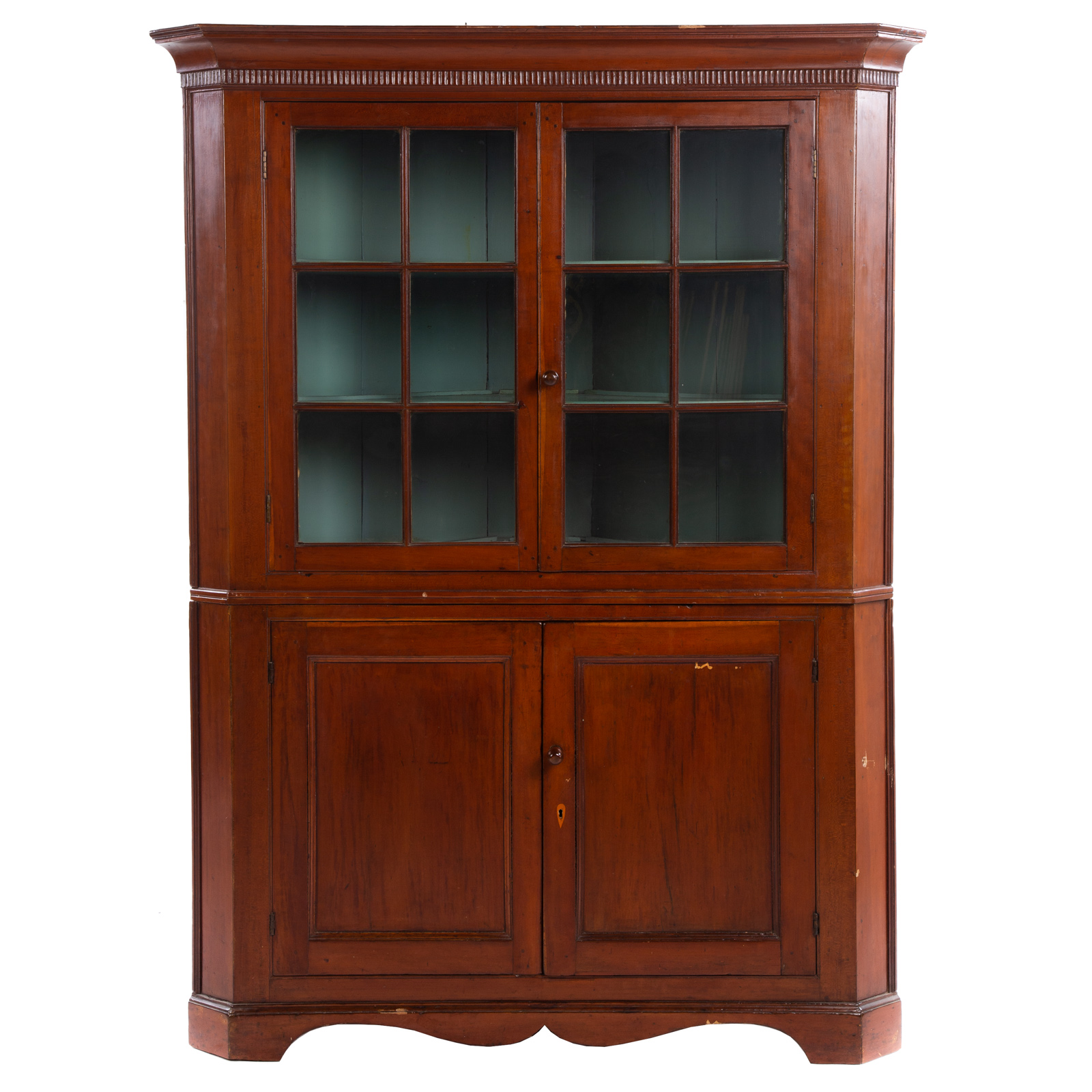 FEDERAL CHERRY CORNER CUPBOARD