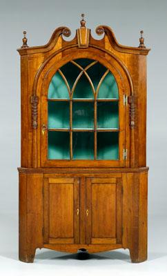 Federal cherry corner cupboard,