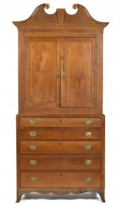 FEDERAL CHERRY INLAID LINEN PR