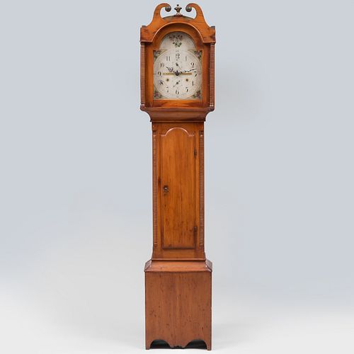 FEDERAL CHERRY LONG CASE CLOCK, NEW