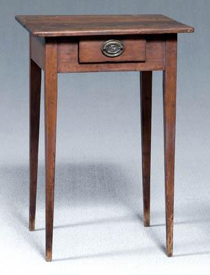 Federal cherry one drawer table,