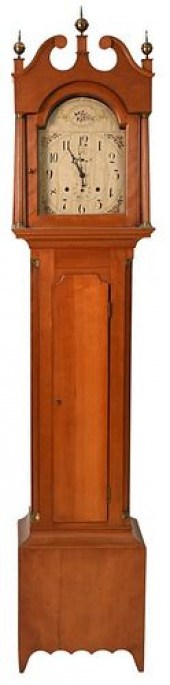 FEDERAL CHERRY TALL CLOCK WITH