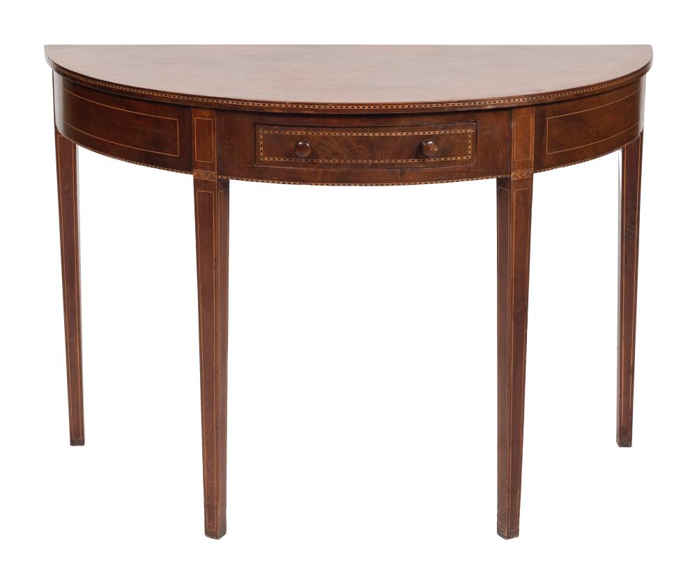 FEDERAL DEMILUNE ONE-DRAWER HALL