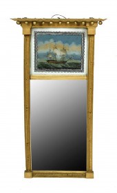 FEDERAL EGLOMISE WALL MIRROR,