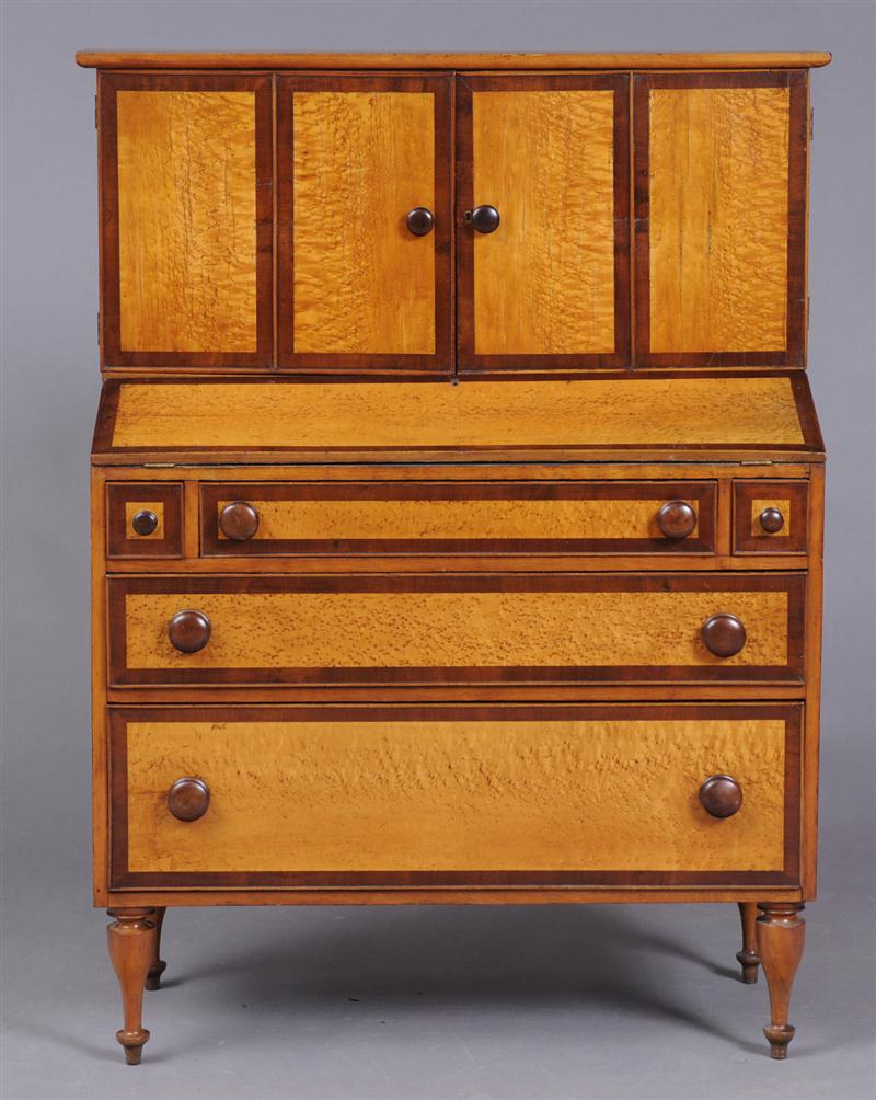FEDERAL FIGURED MAPLE AND CHERRY