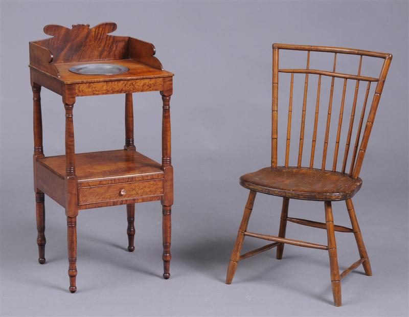 FEDERAL FIGURED MAPLE WASH STAND