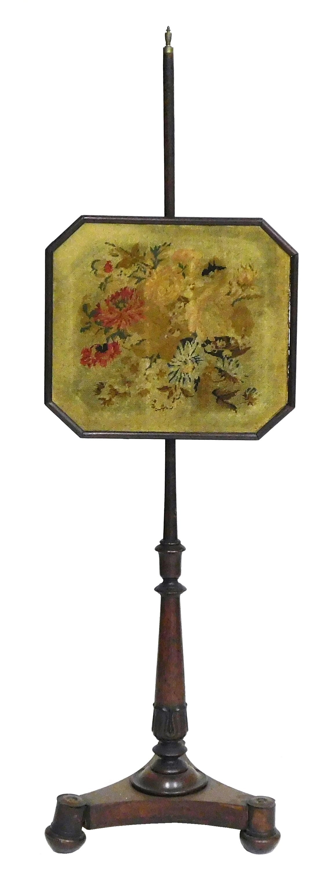 FEDERAL FIRESCREEN WITH NEEDLEPOINT