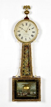 Federal gilt banjo clock signe