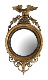 FEDERAL GILT CONVEX MIRROR AME