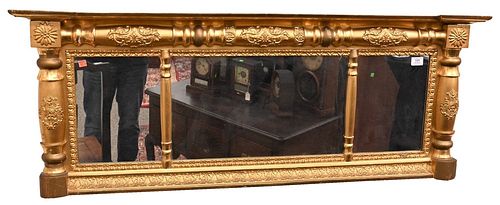 FEDERAL GILT THREE PART OVER MANTLE