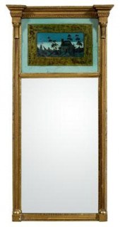 Federal gilt wood and eglomise