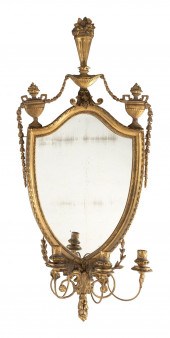 FEDERAL GIRANDOLE MIRROR 19TH
