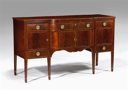 Federal inlaid and figured mahogany