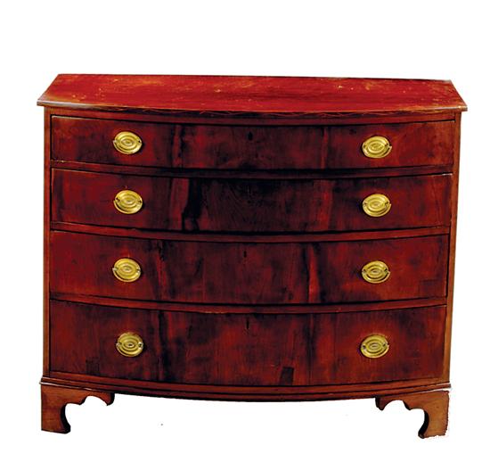 Federal inlaid cherry bowfront