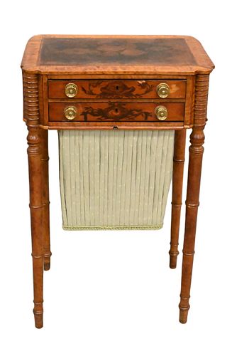 FEDERAL INLAID FIGURED MAPLE SCHOOL