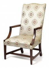 FEDERAL INLAID LOLLING CHAIR,