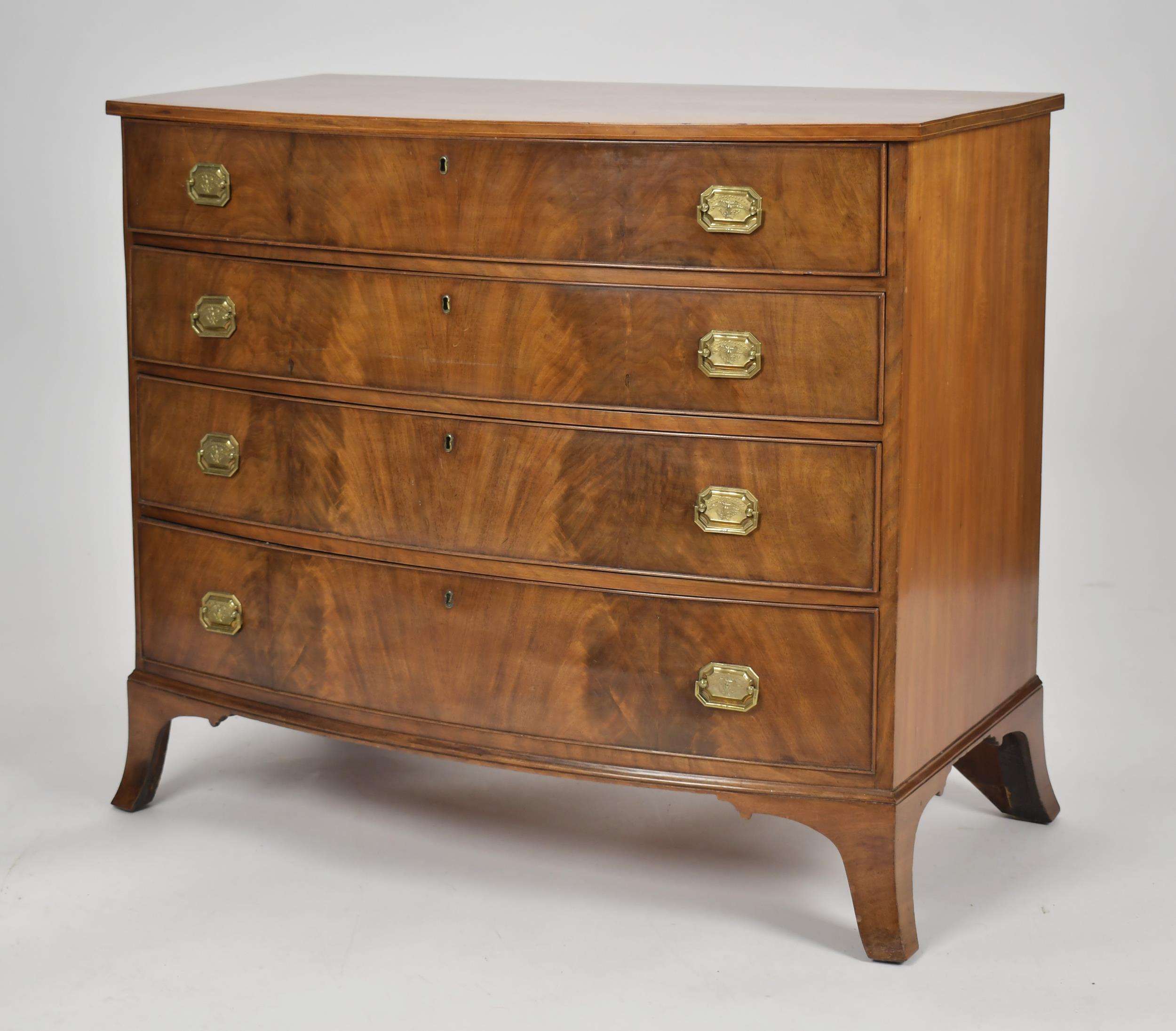 FEDERAL INLAID MAHOGANY BOW FRONT