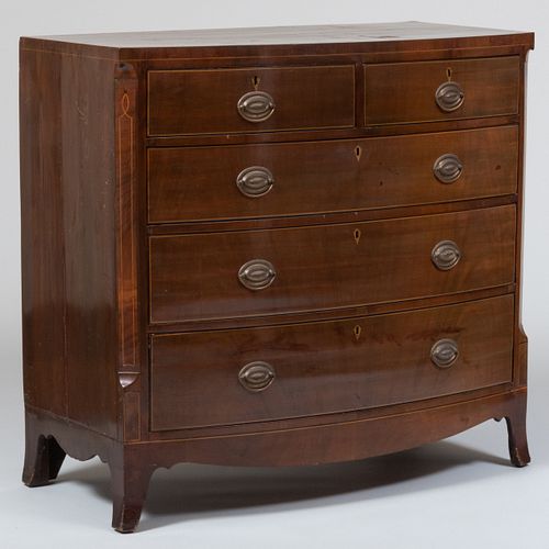 FEDERAL INLAID MAHOGANY BOW-FRONT