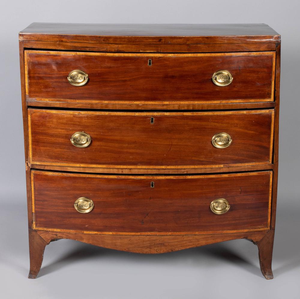 FEDERAL INLAID MAHOGANY BOWFRONT