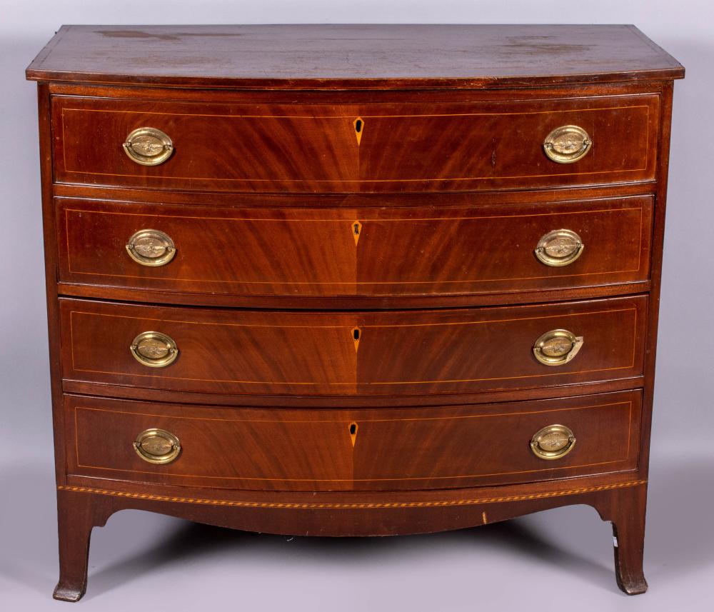 FEDERAL INLAID MAHOGANY BOWFRONT