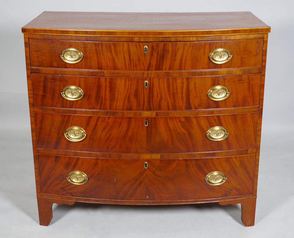 FEDERAL INLAID MAHOGANY BOWFRONT