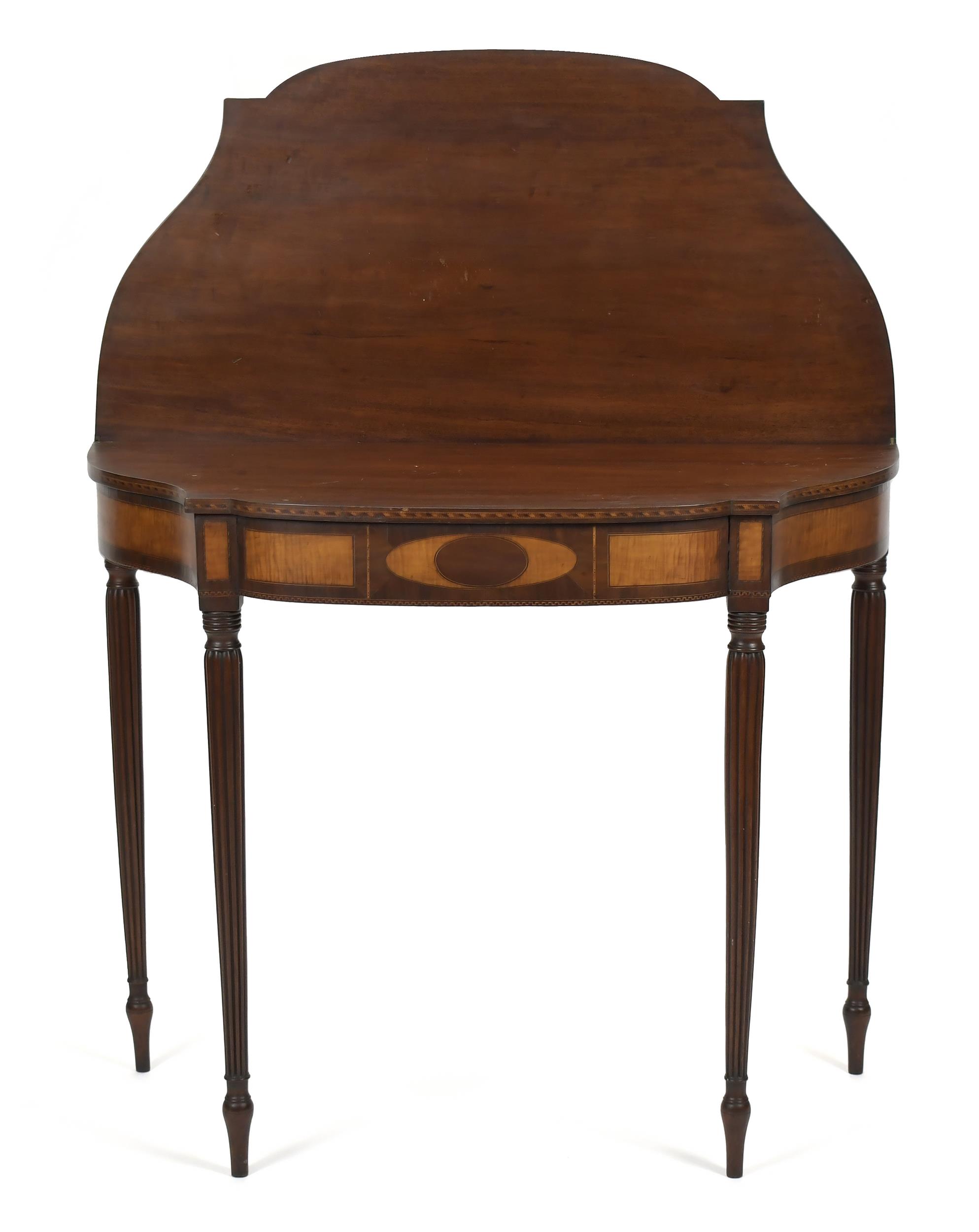 FEDERAL INLAID MAHOGANY CARD TABLE,