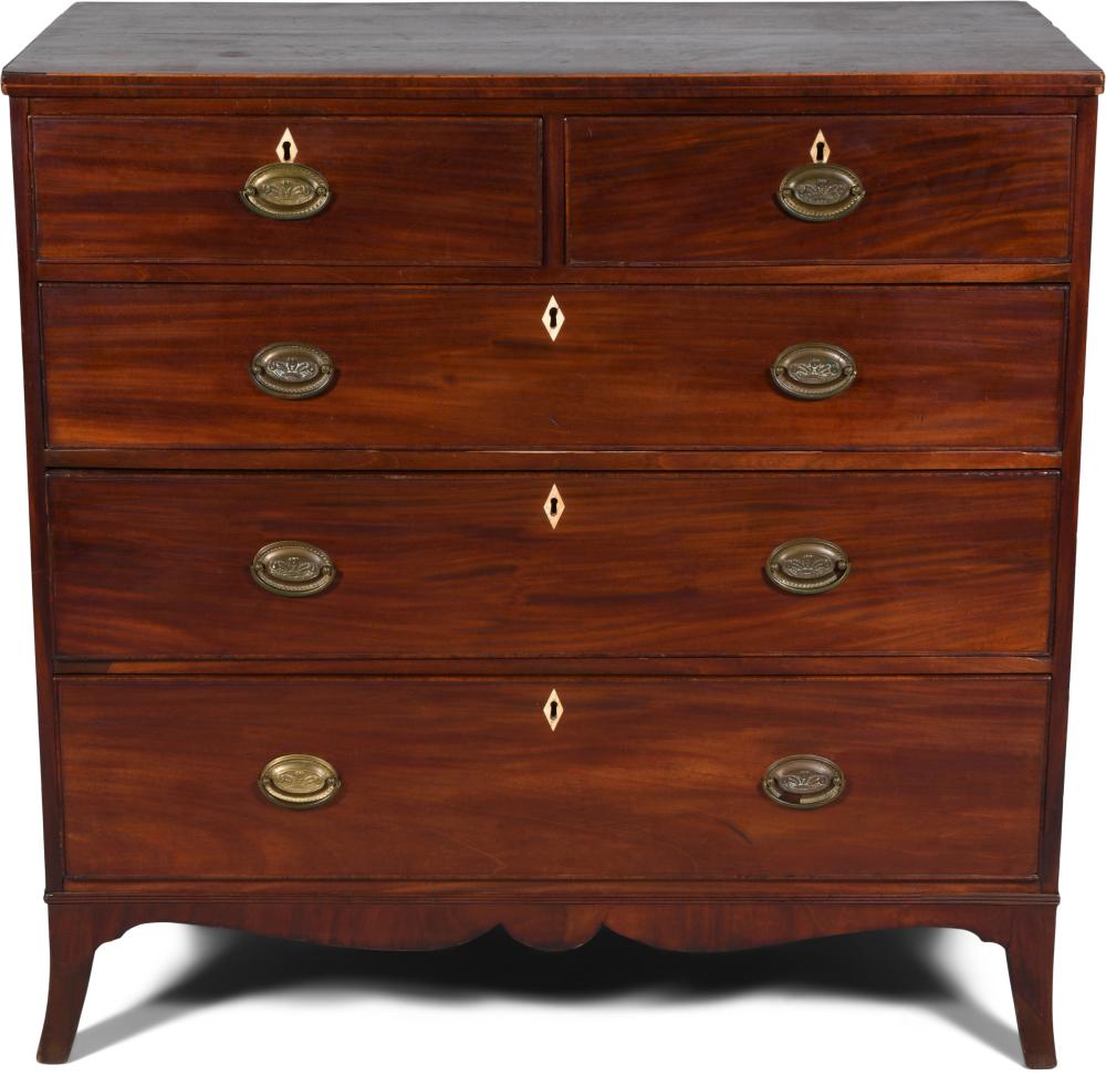 FEDERAL INLAID MAHOGANY CHEST OF
