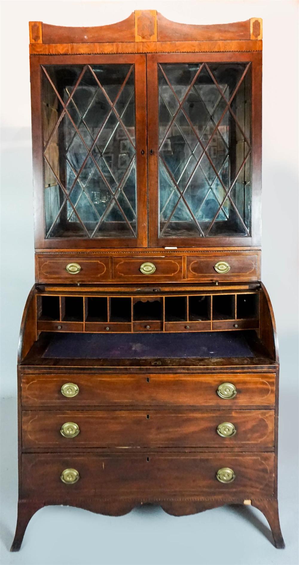 FEDERAL INLAID MAHOGANY CYLINDER