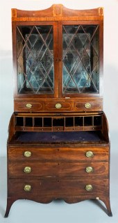 FEDERAL INLAID MAHOGANY CYLIND